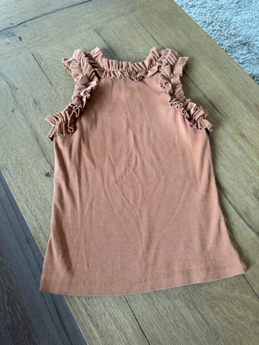 Anthropologie/Porridge Ruffled & Ribbed Tank - Picture 3 of 6